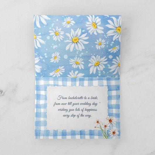 Daisy ontwerp voor bruidsuitnodiging kaart (Binnen)