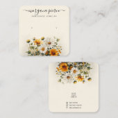 Daisy Oorbel Product Display Kaart Vierkante Visitekaartje (Voorkant / Achterkant)