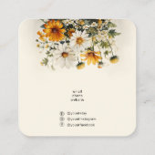 Daisy Oorbel Product Display Kaart Vierkante Visitekaartje (Achterkant)