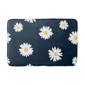 Daisy op blauw patroon badmat (Voorkant)
