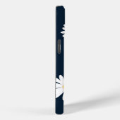 Daisy op blauw patroon Case-Mate iPhone case (Achterkant / Rechts)