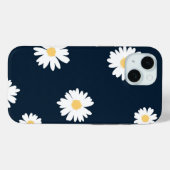 Daisy op blauw patroon Case-Mate iPhone case (Achterkant (horizontaal))