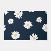 Daisy op blauw patroon deurmat (Voorkant)