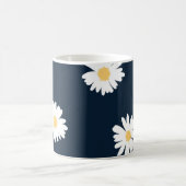 Daisy op blauw patroon koffiemok (Center)