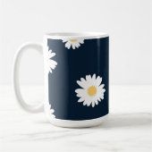 Daisy op blauw patroon koffiemok (Links)