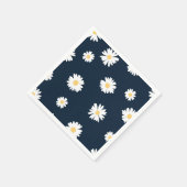 Daisy op blauw patroon servet (Hoek)