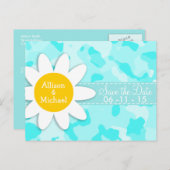 Daisy op Celeste Camo; Camouflage Aankondigingskaart (Voorkant / Achterkant)