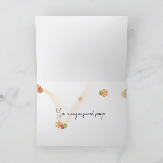 Daisy op een klein meisje bedankt kaart (Binnen)