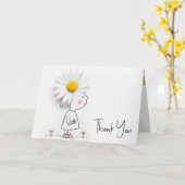 Daisy op een klein meisje bedankt kaart (Gele Bloem)