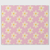 Daisy op roze inpakpapier (Vlak)