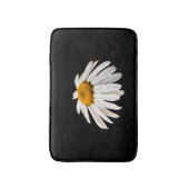 Daisy op zwarte achtergrond badmat (Voorkant Verticaal)