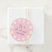Daisy - Open het als ze barst baby shower Bedankjes Labels (In situ)