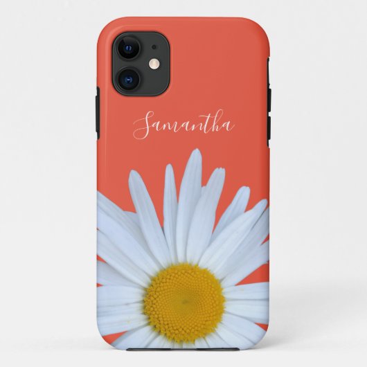 Daisy Oranje Elegant White Script Case-Mate iPhone Case (Achterkant)