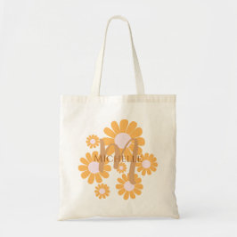 Daisy Oranje Monogram Tote Bag