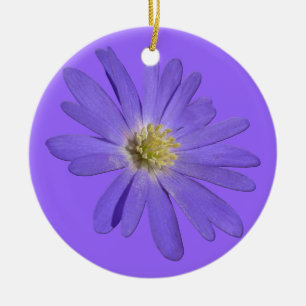 Daisy Ornament Purple Flowers kerstdecoratie
