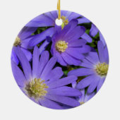 Daisy Ornament Purple Flowers kerstdecoratie (Achterkant)