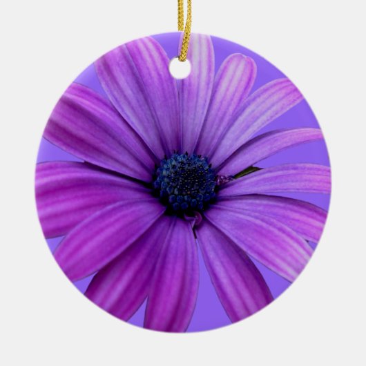 Daisy Ornament Purple Flowers kerstdecoratie (Voorkant)
