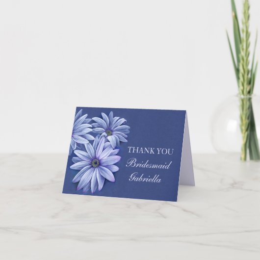 Daisy osteospermum bruidsmeisje trouwdag bedankt (Voorkant)