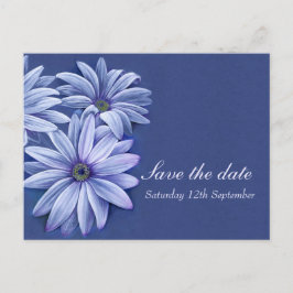 Daisy osteospermum bruiloft, behalve de datumkaart aankondigingskaart
