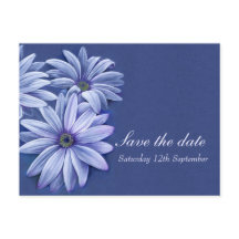 Daisy osteospermum bruiloft, behalve de datumkaart