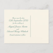 Daisy osteospermum bruiloft, behalve de datumkaart aankondigingskaart (Achterkant)