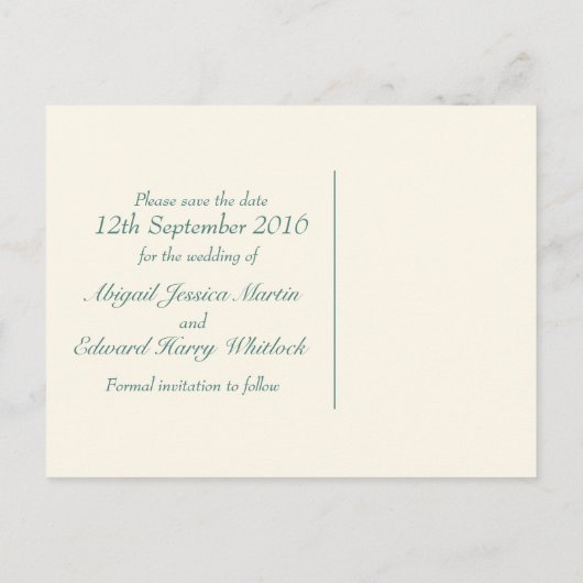 Daisy osteospermum bruiloft, behalve de datumkaart aankondigingskaart (Achterkant)