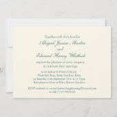 Daisy osteospermum bruiloft groene crème kaart (Achterkant)