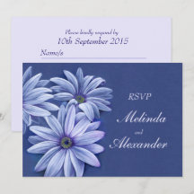 Daisy osteospermum huwelijksuitnodiging RSVP