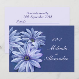 Daisy osteospermum huwelijksuitnodiging RSVP Kaart