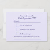 Daisy osteospermum trouwkaart RSVP Kaart (Achterkant)