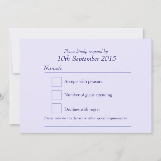 Daisy osteospermum trouwkaart RSVP Kaart (Achterkant)