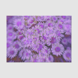 Daisy Paars Boho Hippie  Retro Floral Art Tissuepapier