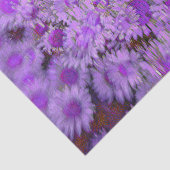 Daisy Paars Boho Hippie  Retro Floral Art Tissuepapier (Detail)