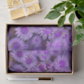 Daisy Paars Boho Hippie  Retro Floral Art Tissuepapier (Geschenk)