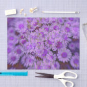 Daisy Paars Boho Hippie  Retro Floral Art Tissuepapier (Craft)