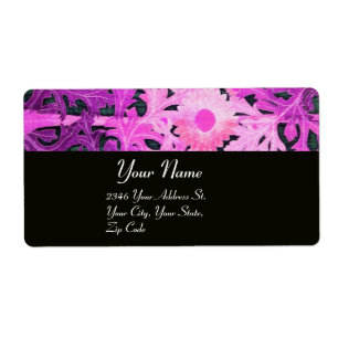 DAISY, paars violette zwart Etiket