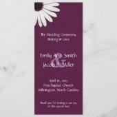 Daisy Paars Wedding Programs Programmakaart (Voorkant)