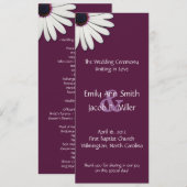Daisy Paars Wedding Programs Programmakaart (Voorkant / Achterkant)