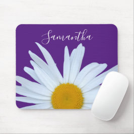 Daisy Paars White Script Muismat