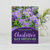 Daisy Paarse Flower Natuur Bat Mitzvah (Staand voorkant)