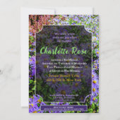 Daisy Paarse Flower Natuur Bat Mitzvah (Achterkant)