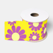 Daisy Paarse Geel Grosgrain Lint (Spoel)