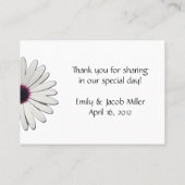 Daisy Paarse Individuele Trouwtafel Aantal Kaarten Plaatskaartje (Achterkant)