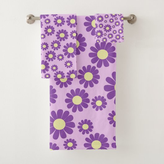 Daisy Paarse Lila Bad Handdoek (Insitu)