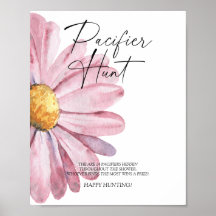 Daisy pacifier jachtwedstrijd baby shower