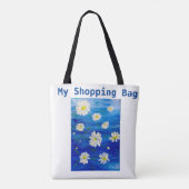 Daisy Painting Ontworpen herbruikbare kooptas Tote Bag (Achterkant)