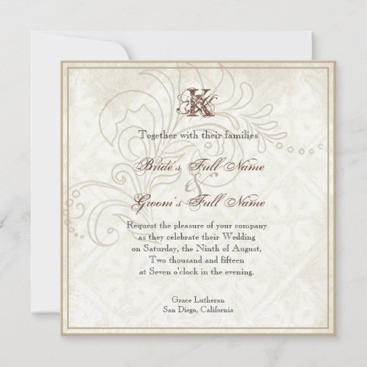 Daisy, Pansy, Roos n vlinder, bruiloft uitnodiging (Voorkant)