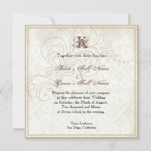 Daisy, Pansy, Roos n vlinder, bruiloft uitnodiging