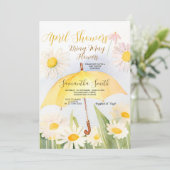Daisy Paraplu aprilbuien brengen may bloemen Kaart (Staand voorkant)