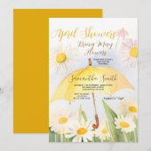 Daisy Paraplu aprilbuien brengen may bloemen Kaart (Voorkant / Achterkant)